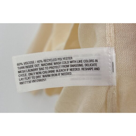 NWT‎ A New Day Ivory Bone Lightweight Knit V Neck Sweater Sz L Minimalist Simple - Picture 6 of 8